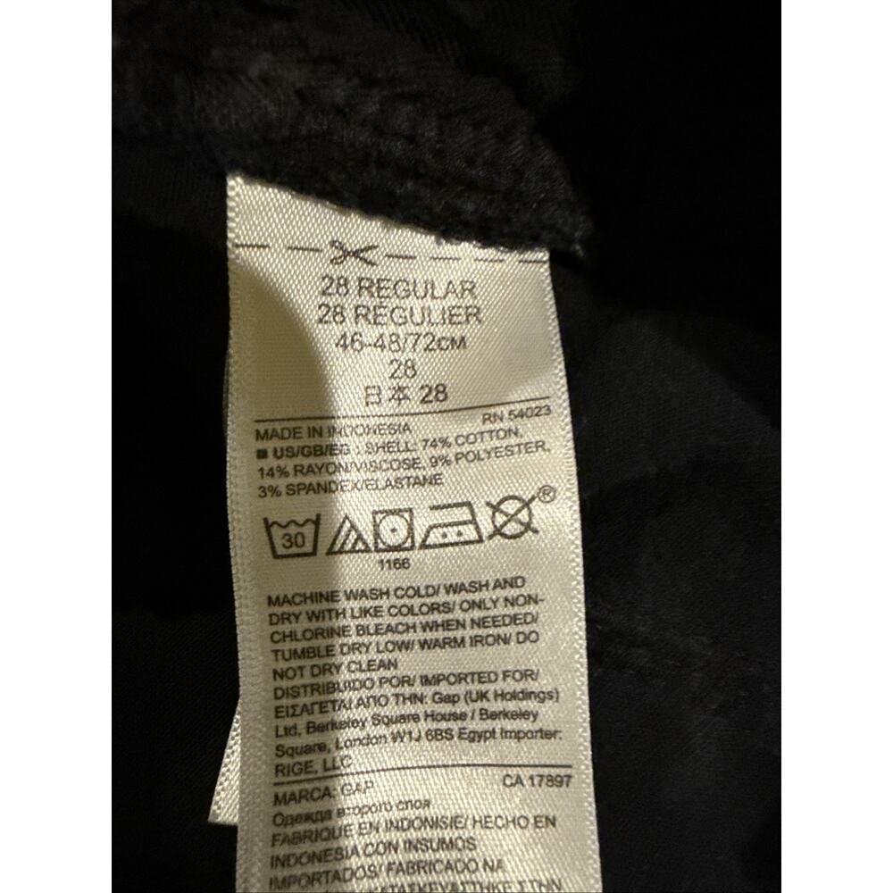 GAP 1969 Women's True Skinny Ankle Jeans Stretch Distressed Hems Black Size 28R - Picture 9 of 16